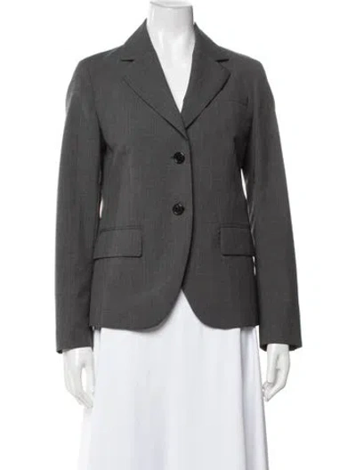 Pre-owned Prada 2017 Virgin Wool Blazer In Grey