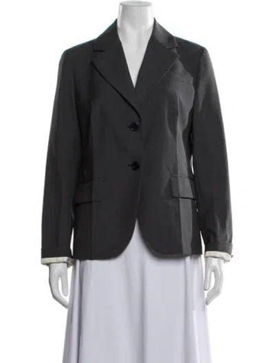 Pre-owned Prada 2017 Virgin Wool Blazer In Grey