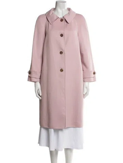 Pre-owned Prada 2017 Virgin Wool Coat In Pink