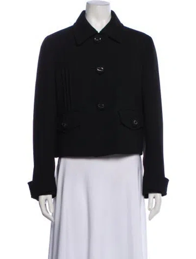 Pre-owned Prada 2017 Virgin Wool Jacket In Black