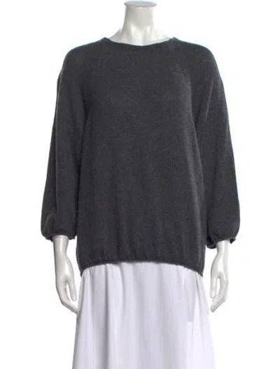 Pre-owned Prada 2017 Virgin Wool Sweater In Gray