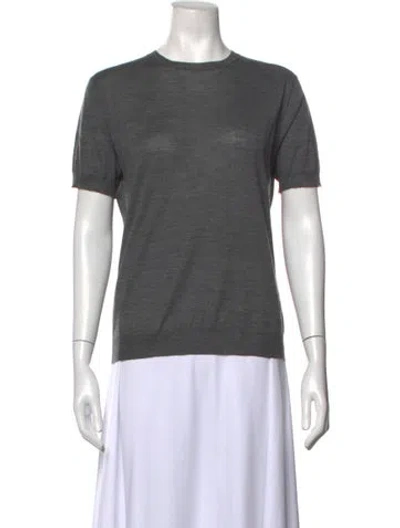 Pre-owned Prada 2017 Virgin Wool Sweater In Grey