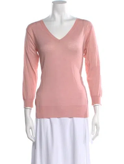 Pre-owned Prada 2017 Virgin Wool Sweater In Pink