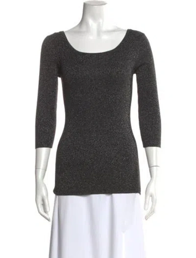 Pre-owned Prada 2017 Virgin Wool Top In Gray