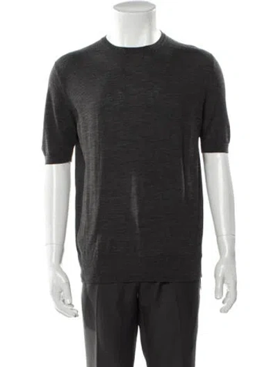 Pre-owned Prada 2017 Virgin Wool T-shirt In Gray