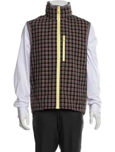 Pre-owned Prada 2017 Virgin Wool Vest In Black/red