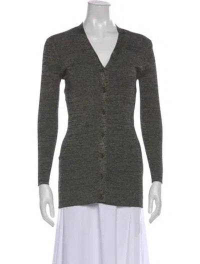Pre-owned Prada 2017 V-neck Sweater In Gray