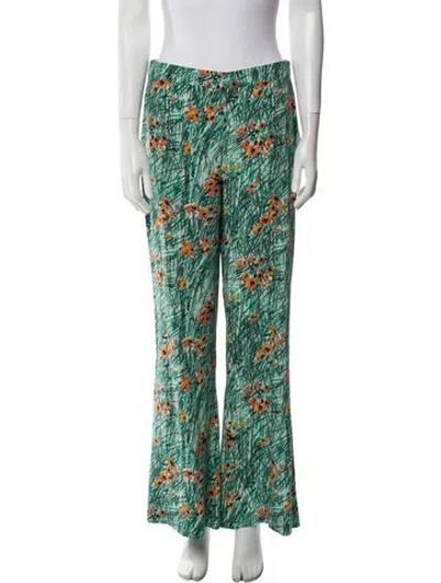 Pre-owned Prada 2017 Wide Leg Pants In Green