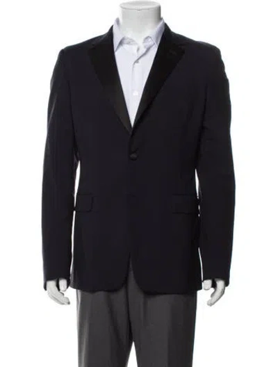 Pre-owned Prada 2017 Wool Blazer In Blue