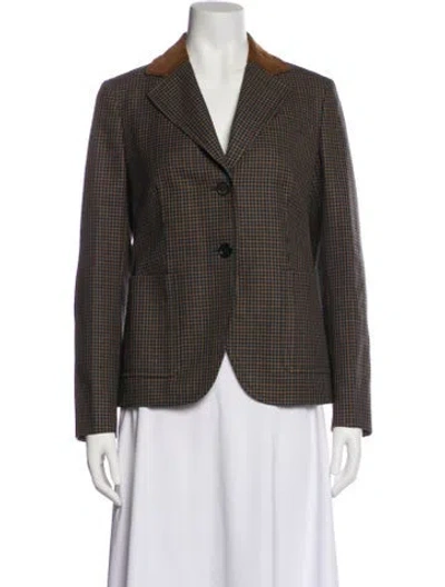 Pre-owned Prada 2017 Wool Blazer In Brown