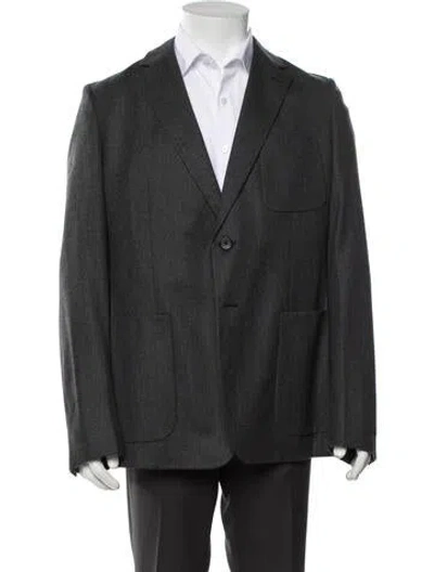 Pre-owned Prada 2017 Wool Blazer In Gray