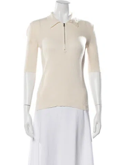 Pre-owned Prada 2018 Cashmere Polo In Neutrals