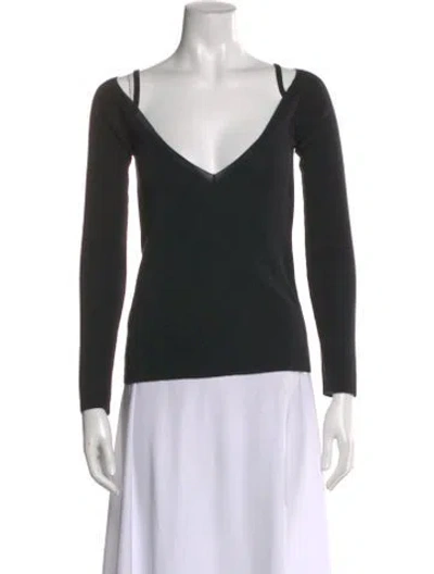 Pre-owned Prada 2018 Cashmere Top W/ Tags In Black