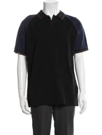 Pre-owned Prada 2018 Collar Polo Shirt In Black