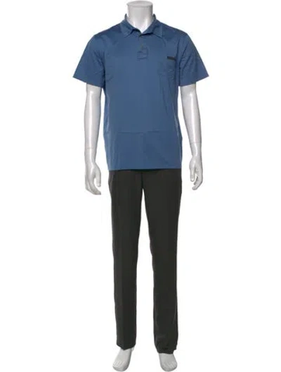 Pre-owned Prada 2018 Collar Polo Shirt In Blue
