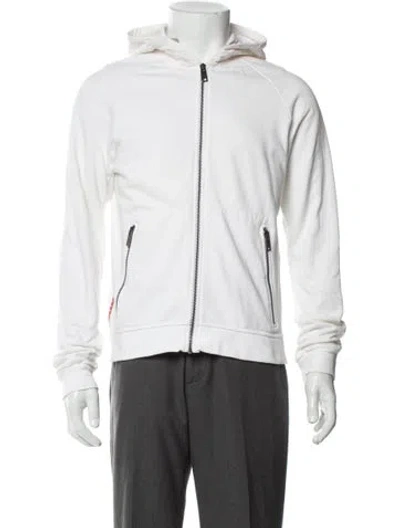Pre-owned Prada 2018 Crew Neck Hoodie In White