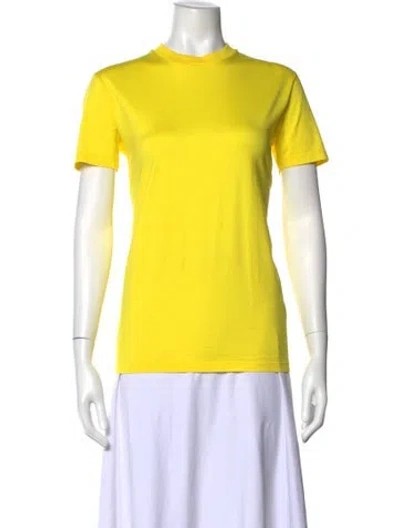 Pre-owned Prada 2018 Crew Neck T-shirt In Yellow