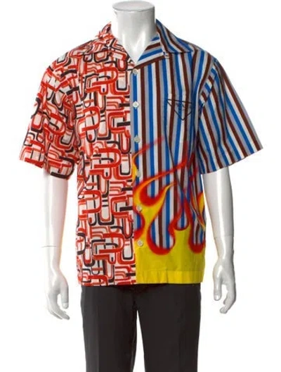 Pre-owned Prada 2018 Double Match Shirt In Red