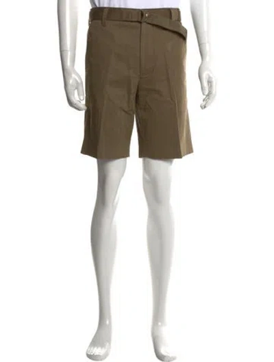Pre-owned Prada 2018 Flat Front Shorts In Neutrals