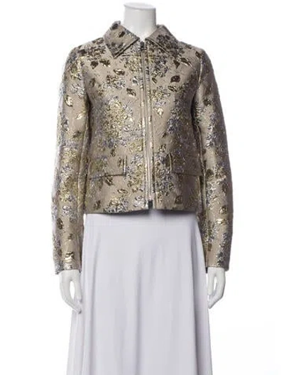 Pre-owned Prada 2018 Floral Print Jacket In Neutrals