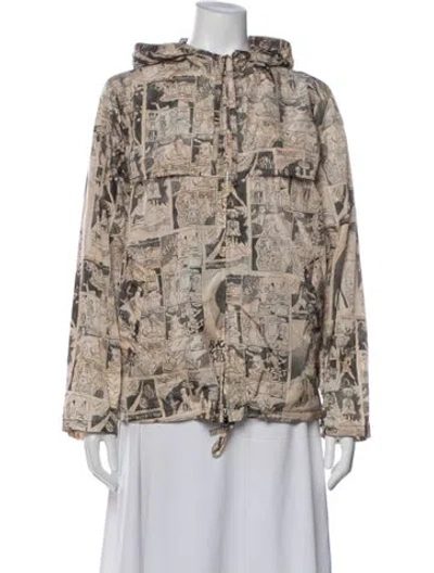 Pre-owned Prada 2018 Graphic Print Jacket In Neutral