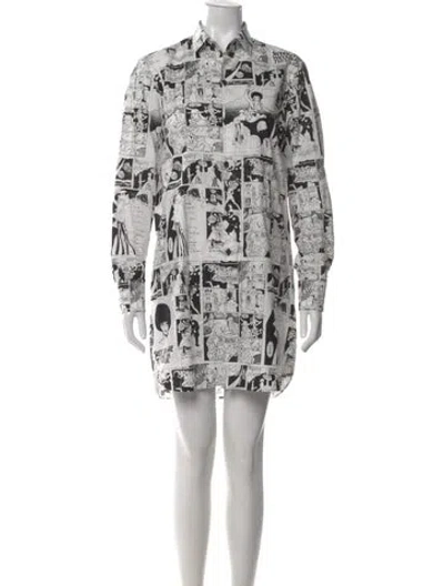 Pre-owned Prada 2018 Graphic Print Shirt In White