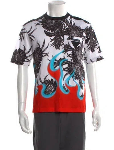 Pre-owned Prada 2018 Graphic Print T-shirt In Multi