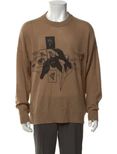Pre-owned Prada 2018 Graphic Pullover In Brown