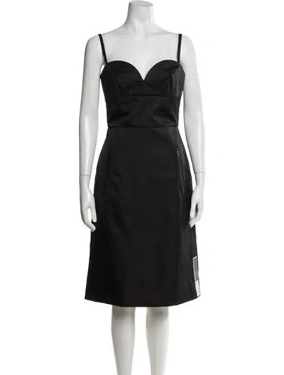 Pre-owned Prada 2018 Knee-length Dress In Black