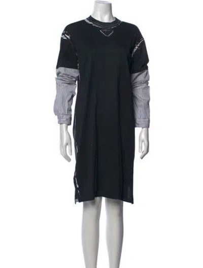Pre-owned Prada 2018 Knee-length Dress In Black