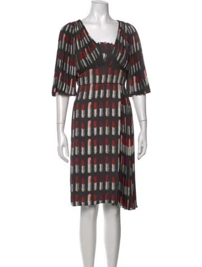 Pre-owned Prada 2018 Knee-length Dress In Black
