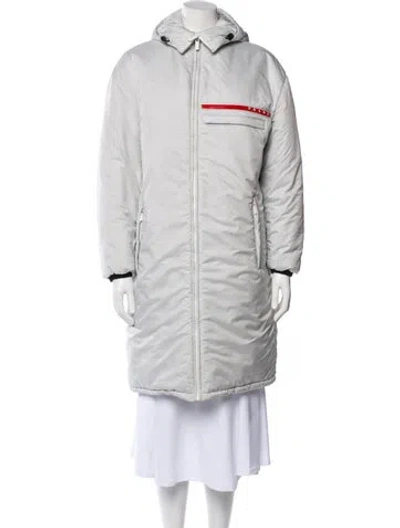 Pre-owned Prada 2018 Linea Rossa Coat In Neutral