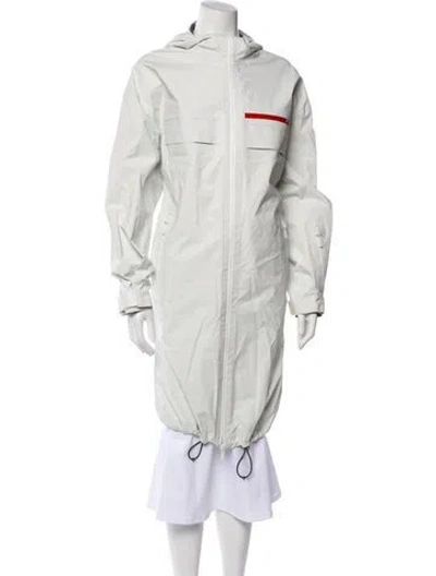 Pre-owned Prada 2018 Linea Rossa Trench Coat In Neutral