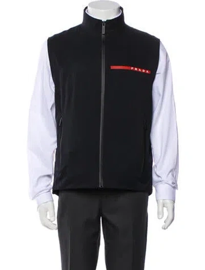 Pre-owned Prada 2018 Linea Rossa Vest In Black
