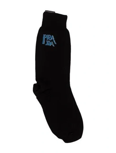 Pre-owned Prada 2018 Logo Socks. In Multi