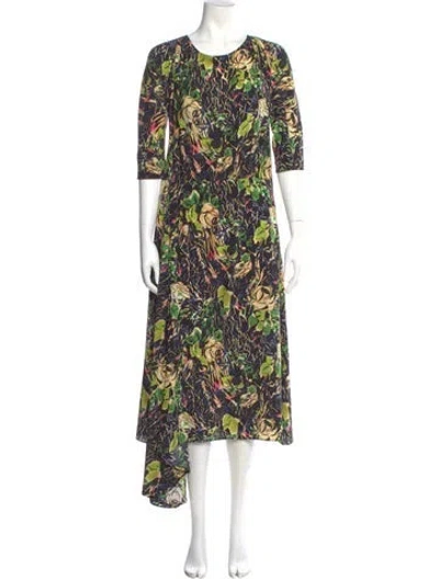 Pre-owned Prada 2018 Long Dress In Green