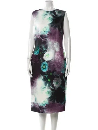 Pre-owned Prada 2018 Midi Length Dress In Black