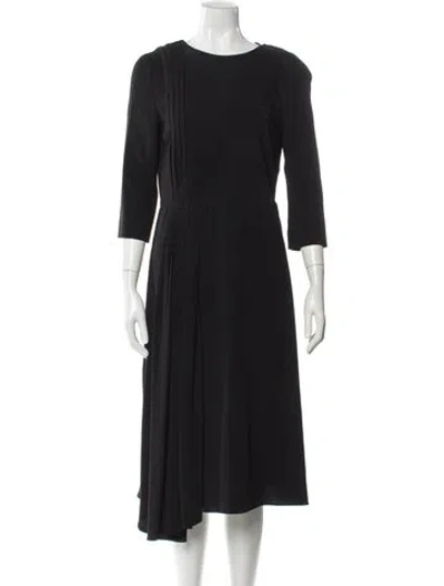 Pre-owned Prada 2018 Midi Length Dress In Black