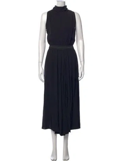 Pre-owned Prada 2018 Midi Length Dress In Black