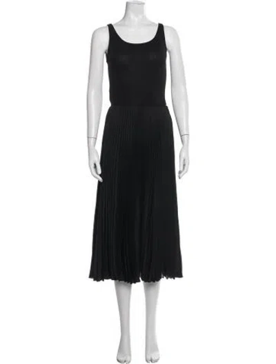 Pre-owned Prada 2018 Midi Length Dress In Black