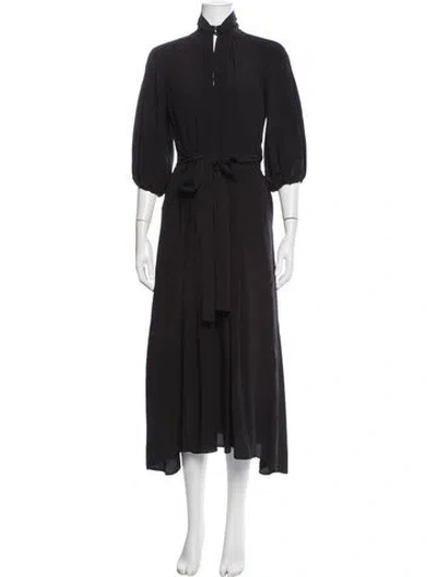 Pre-owned Prada 2018 Midi Length Dress In Black