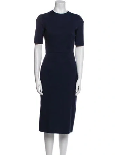 Pre-owned Prada 2018 Midi Length Dress In Blue