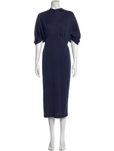 Pre-owned Prada 2018 Midi Length Dress In Blue