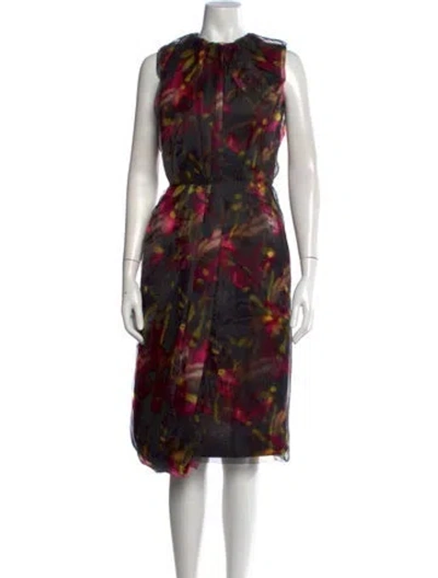Pre-owned Prada 2018 Midi Length Dress In Pink
