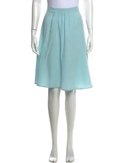 Pre-owned Prada 2018 Midi Length Skirt In Blue