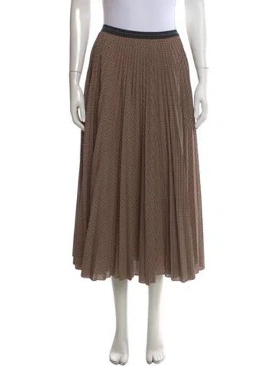 Pre-owned Prada 2018 Midi Length Skirt In Brown
