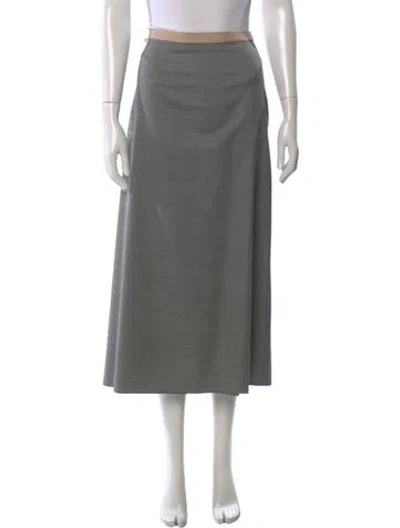 Pre-owned Prada 2018 Midi Length Skirt In Gray