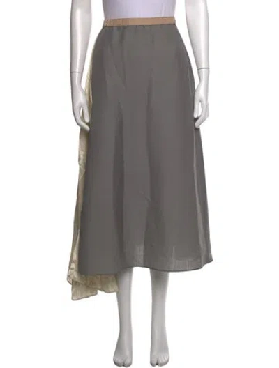 Pre-owned Prada 2018 Midi Length Skirt In Grey