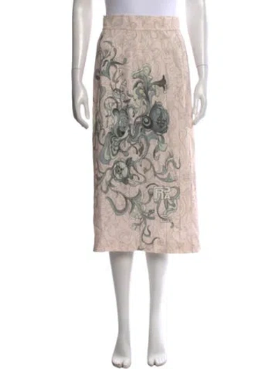 Pre-owned Prada 2018 Midi Length Skirt In Pink