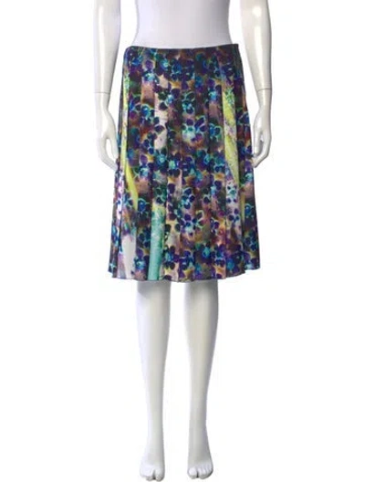 Pre-owned Prada 2018 Midi Length Skirt In Purple